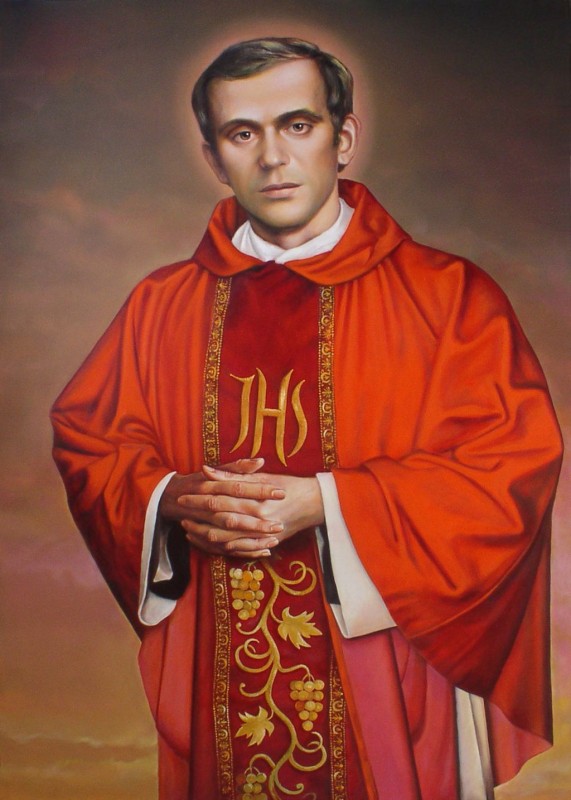 Obraz błogosławionego ks. Jerzego Popiełuszki